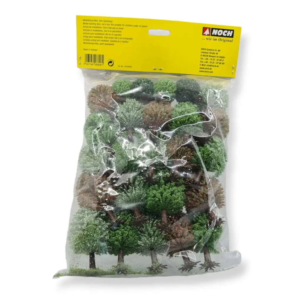 Pack de 25 arbres de printemps - NOCH 26806 - HO 1/87 & TT 1/120 - Hauteur 35 à 90 mm - 4