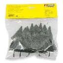 Pack de 10 sapins miniatures Noch 26930 - HO / TT - 50 à 140 mm - 5