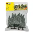 Pack de 10 sapins Noch 32920 - N 1/160 - Z 1/220 - Hauteur 35 à 90 mm - 2