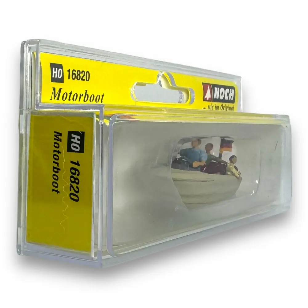 Un bateau de pêche à moteur avec personnages - NOCH 16820 - HO 1/87 - 2