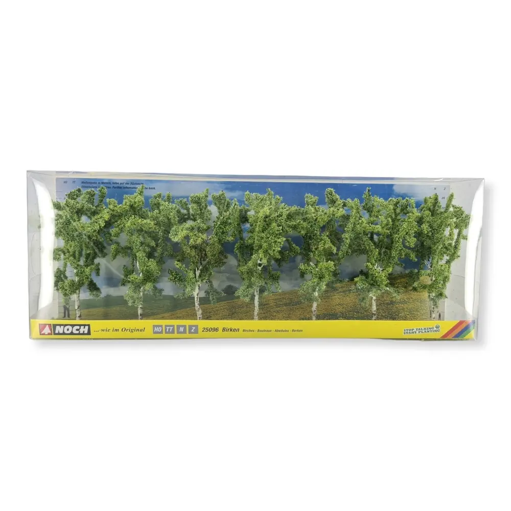 Pack de 7 bouleaux Noch 25096 - Ho, TT, N, - Hauteur 100 mm - 3