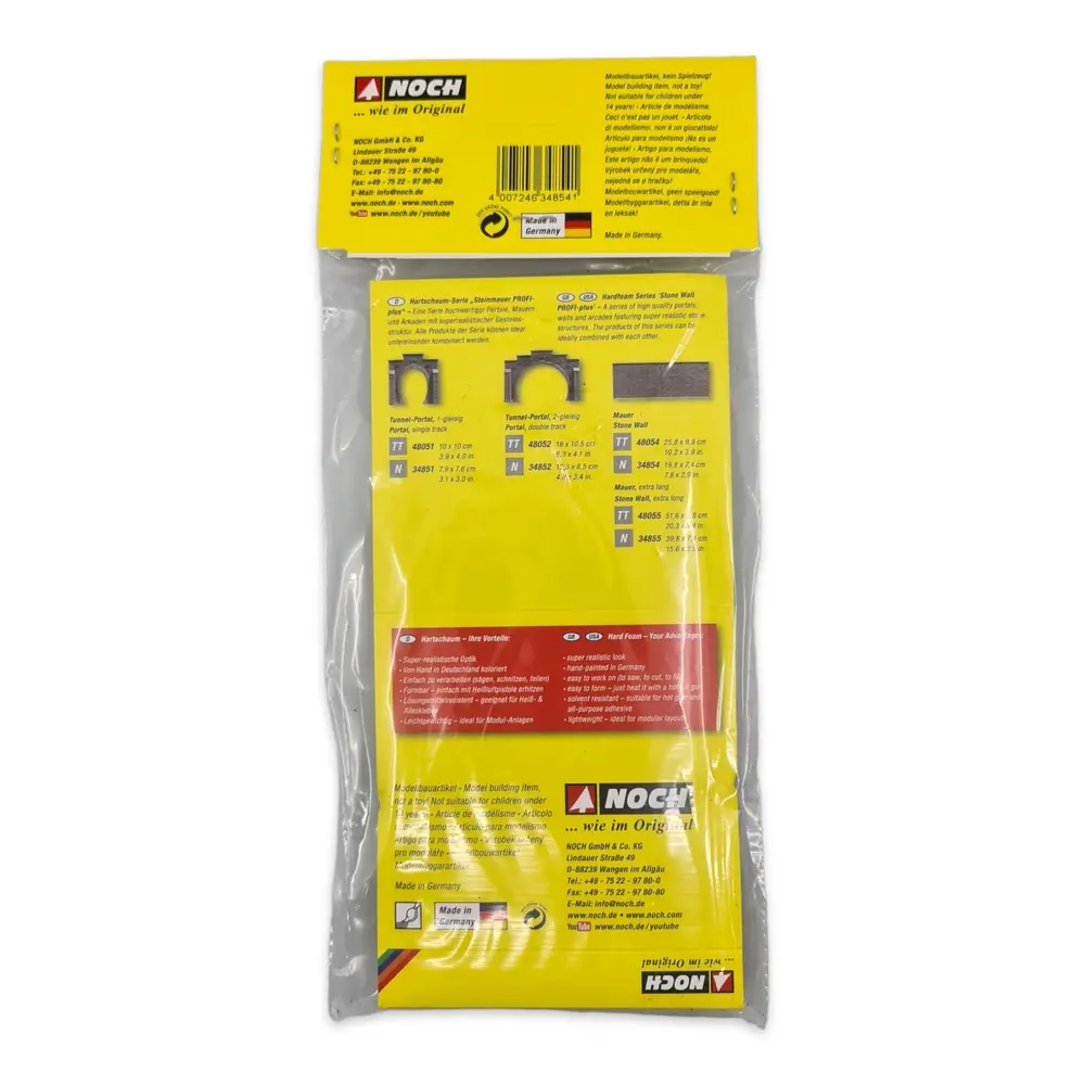 Mur de pierres miniature Noch 34854 - N 1/160 - 198 x 74 mm - 2