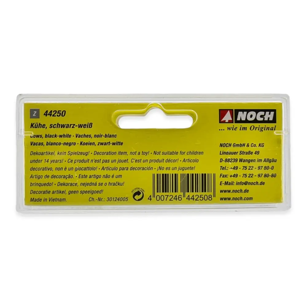 Pack de 7 vaches noires et blanches NOCH 44250 - Z 1/220 - - 3
