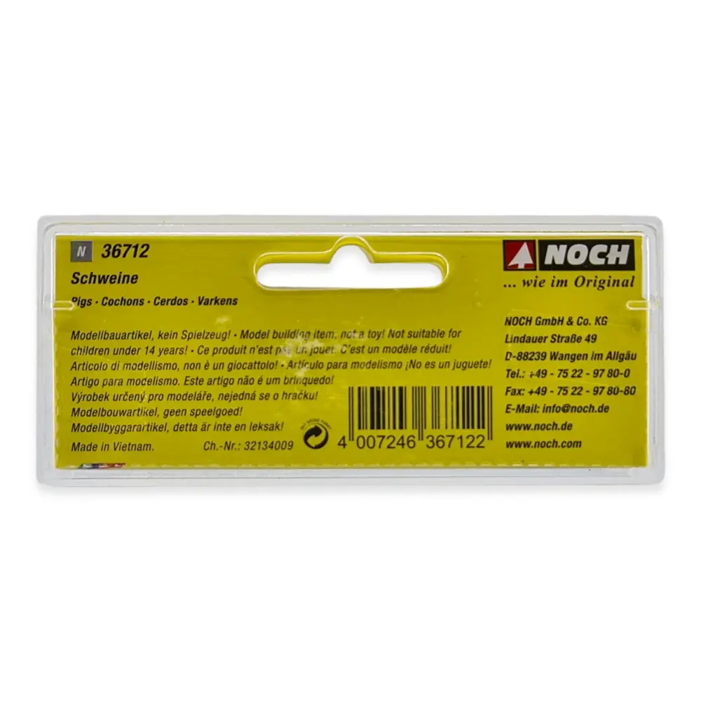 Pack de 12 cochons NOCH 36712 - N : 1/160 - 3