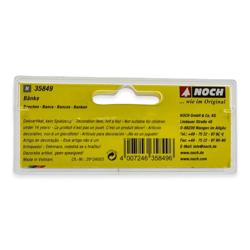 Pack de 6 bancs marrons et noirs NOCH 36849 - N : 1/160 - 3