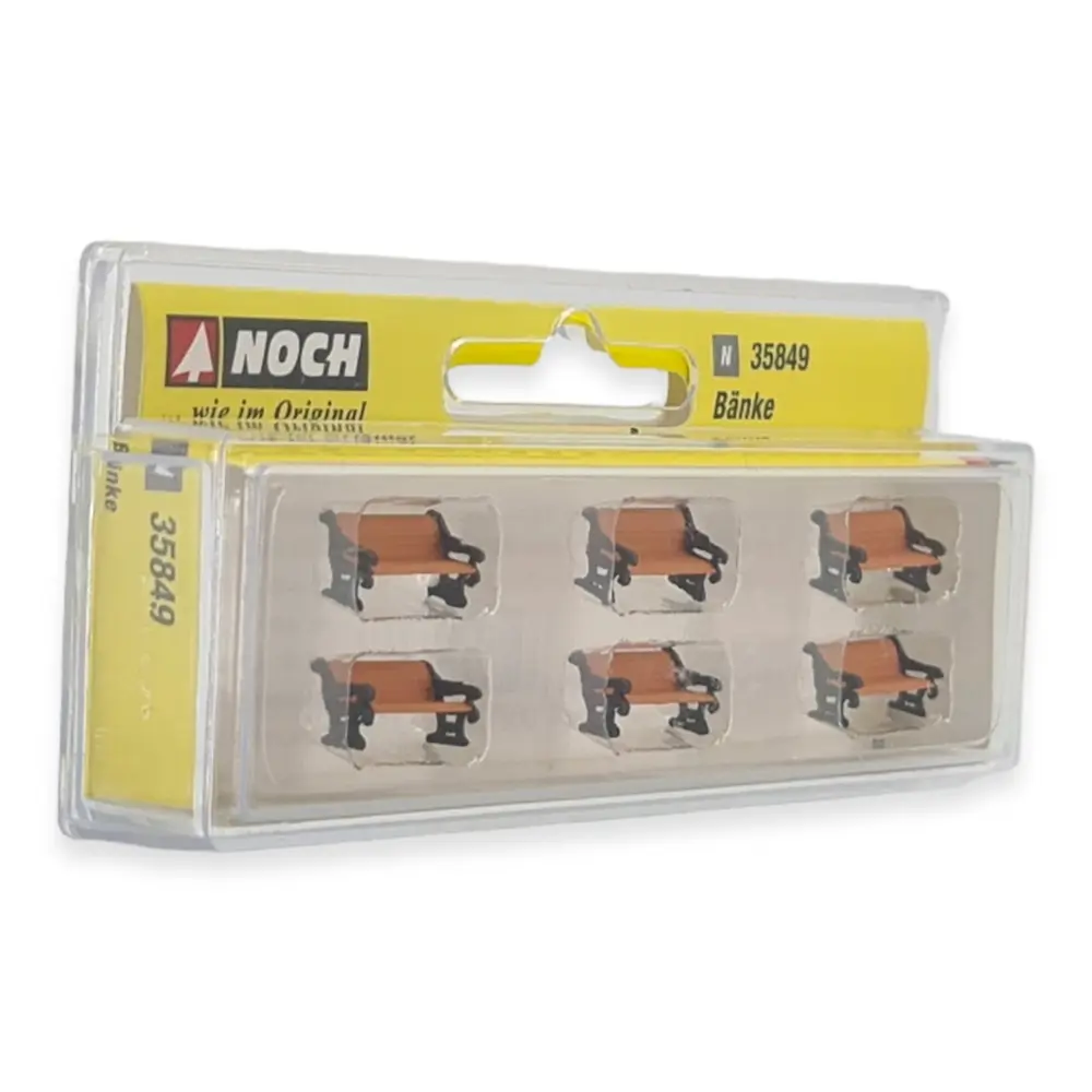 Pack de 6 bancs marrons et noirs NOCH 36849 - N : 1/160 - 2
