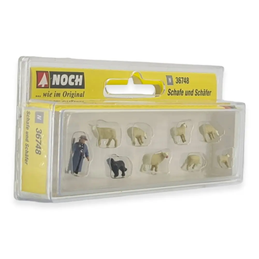 Pack de 8 animaux avec un berger NOCH 36748 - N : 1/160 - 2