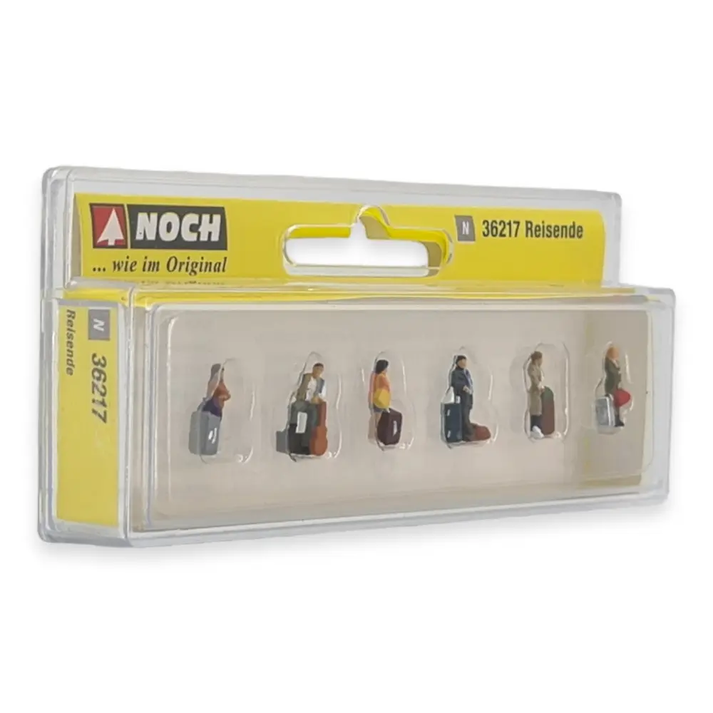 Pack de 6 voyageurs avec valises NOCH 36217 - N 1/160ème - 2