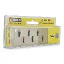 Pack de 6 agents de chemins de fer allemands NOCH 44200 - Z 1/220 - - 2