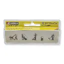 Lot de 4 personnages promenant leur chien NOCH 36471 - N 1/160 - 2