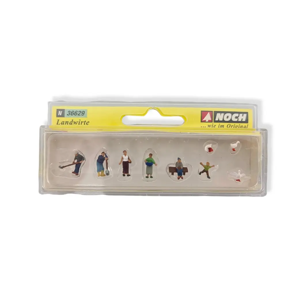 Lot de 5 fermiers, 1 enfant et 3 oies NOCH 36629 - N 1/160 - 2