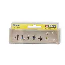 Lot de 5 fermiers, 1 enfant et 3 oies NOCH 36629 - N 1/160 - 2