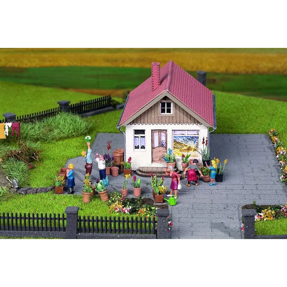 Pack de 27 pots et bacs à fleurs miniatures Noch 14885 - HO 1/87 - 4