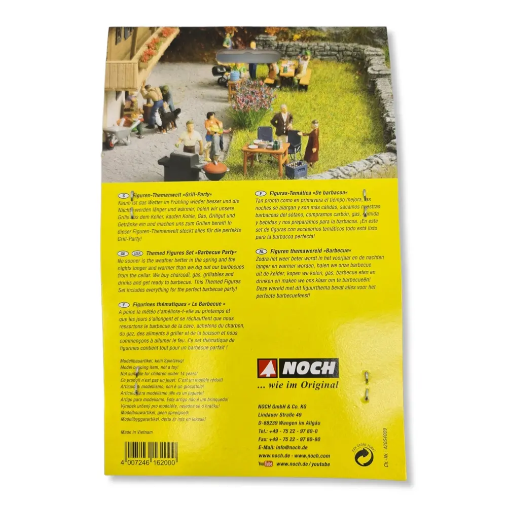 Pack de 5 personnages avec accessoires NOCH 16210 - HO 1/87 - Thème Barbecue - 4
