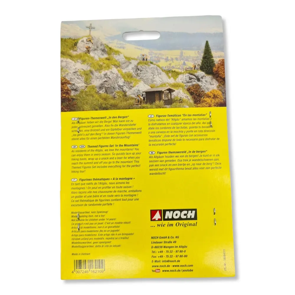 Pack de 6 personnages avec accessoires de montagne NOCH 16210 - HO 1/87 - 3