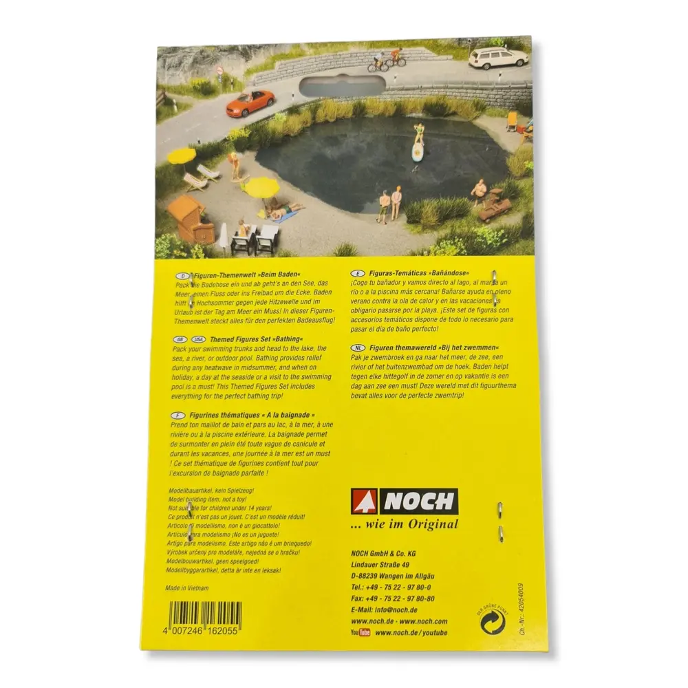 Pack de 6 personnages avec accessoires NOCH 16205 - HO 1/87 - Thème Baignade - 3