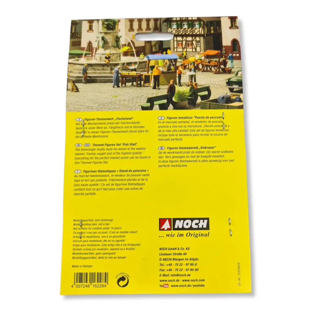 Pack de 5 personnages au marché NOCH 16228 - HO 1/87 - Marchand de poisson - 3