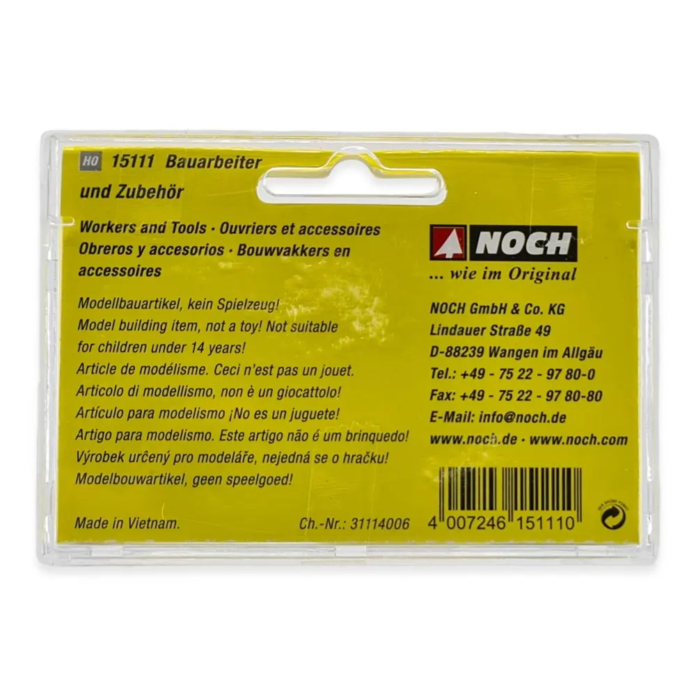 Pack de 6 constructeurs avec de nombreux accessoires NOCH 15111 - HO : 1/87ème - 3