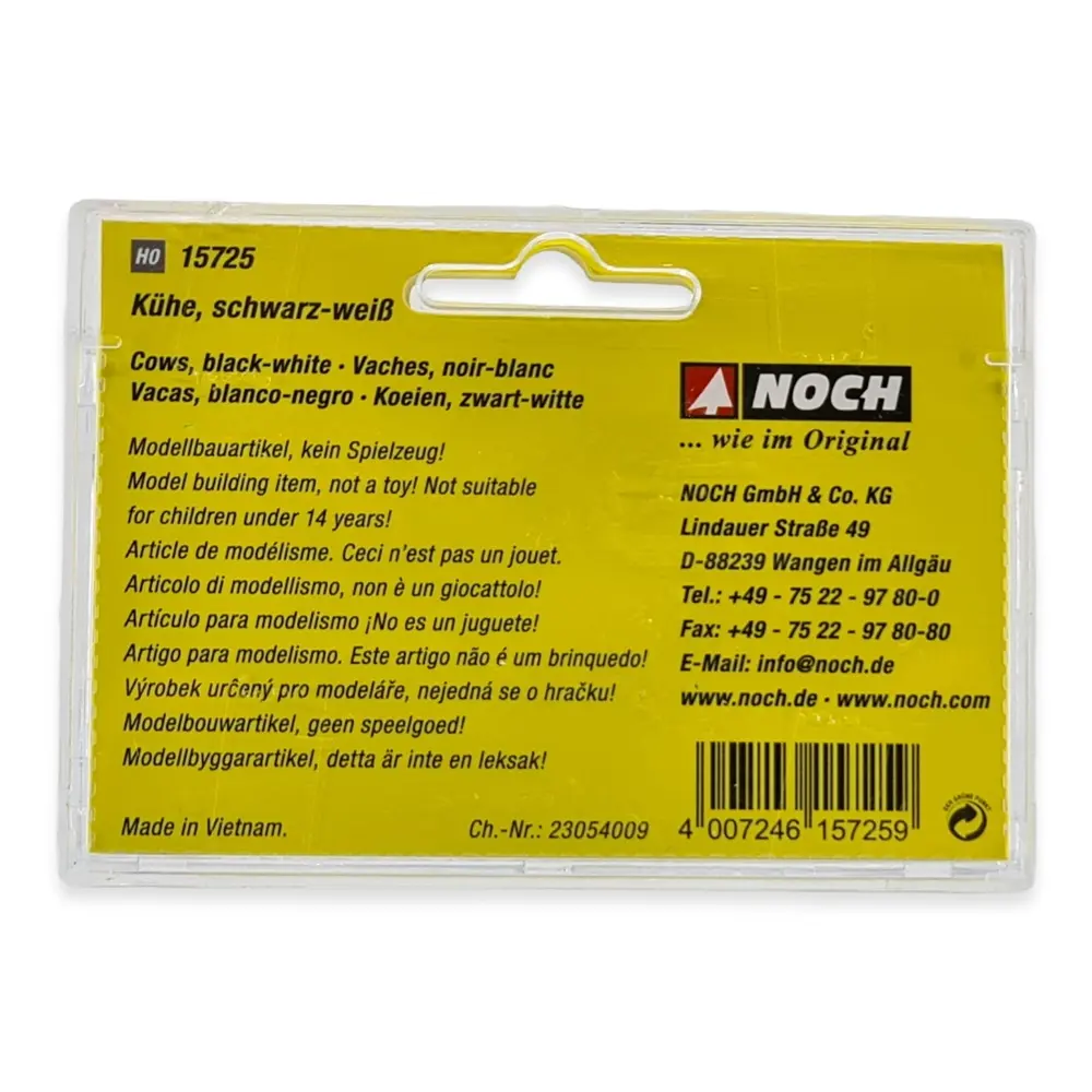 7 vaches noires et blanches - Noch 15725 - HO 1/87 - 3