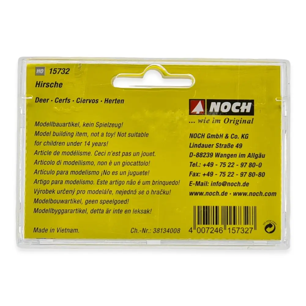 Pack de 2 cerfs, 4 faons et 1 biche NOCH 15732 - HO : 1/87ème - 3