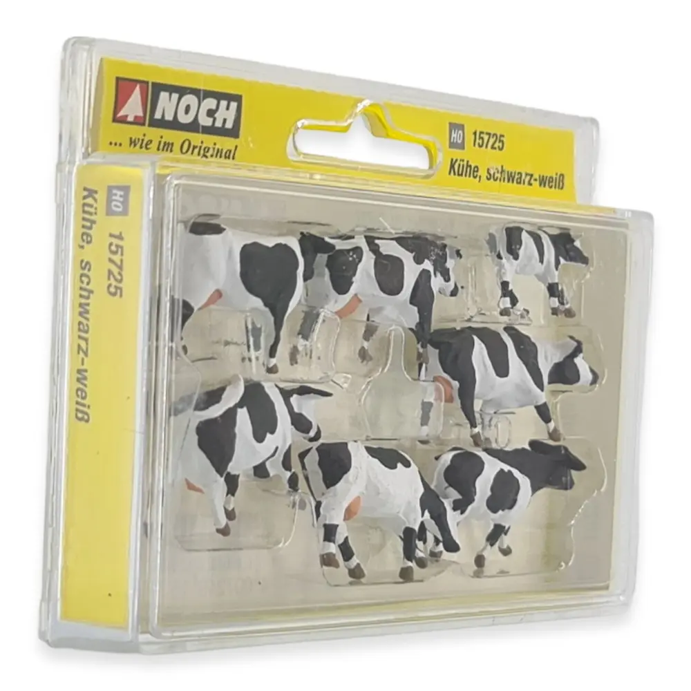 7 vaches noires et blanches - Noch 15725 - HO 1/87 - 2
