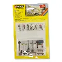Pack de 6 personnages avec accessoires de montagne NOCH 16210 - HO 1/87 - 2