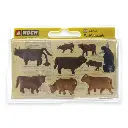 Pack de 9 vaches type Highland NOCH 15728 - HO 1/87 - 3