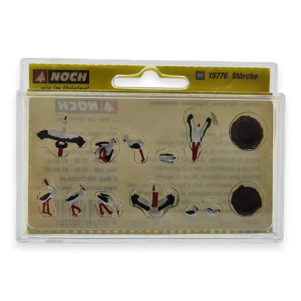 Pack de 11 cigognes et 2 nids - Noch 15776 - HO 1/87 - 2