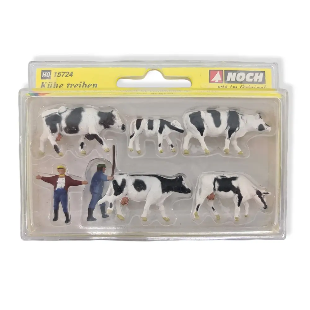 Lot de 2 gardiens avec troupeau de 5 vaches NOCH 15724 - HO 1/87 - 2