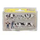 Lot de 2 gardiens avec troupeau de 5 vaches NOCH 15724 - HO 1/87 - 2