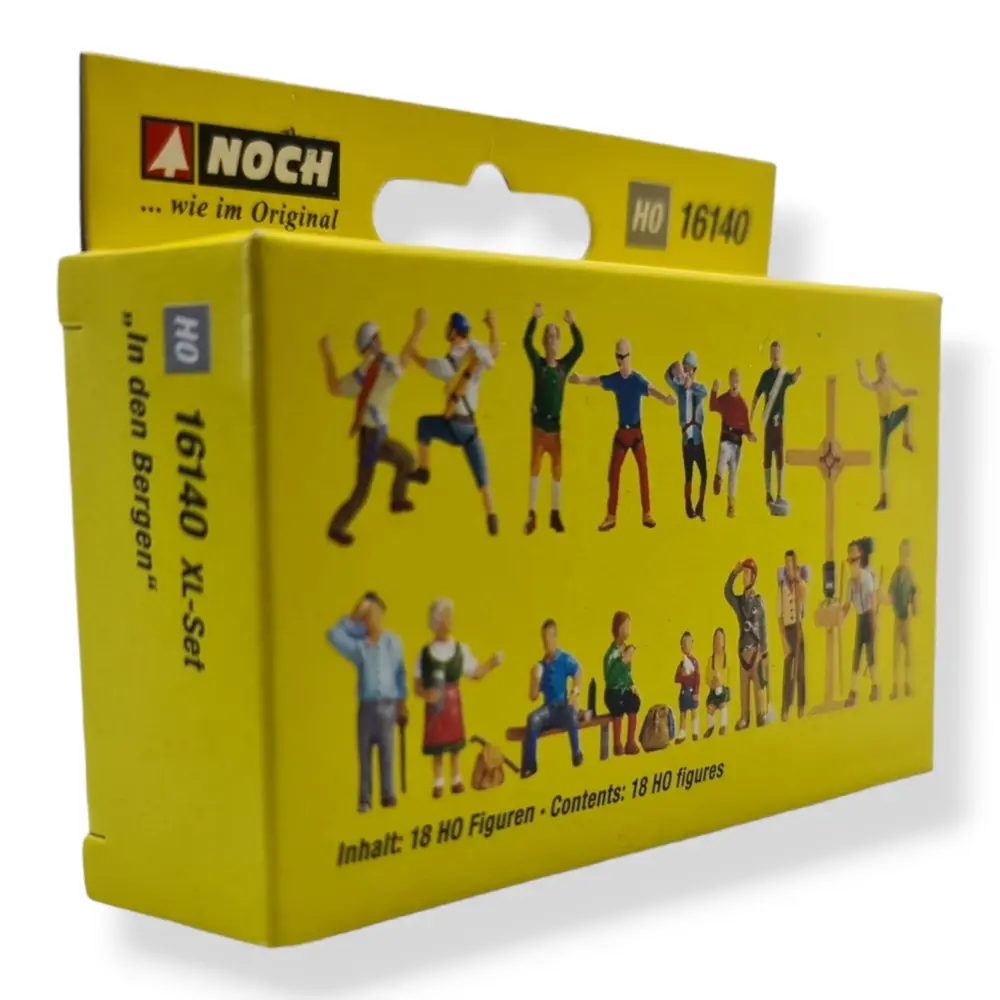 Pack XL 18 Figurines "À la montagne" NOCH 16140 - HO 1/87ème - 2
