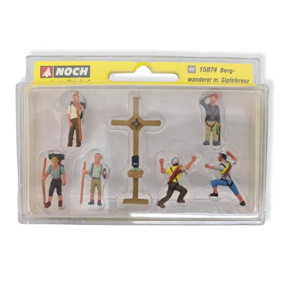 Lot de 6 randonneurs avec croix sommitale NOCH 15874 - HO 1/87 - 2