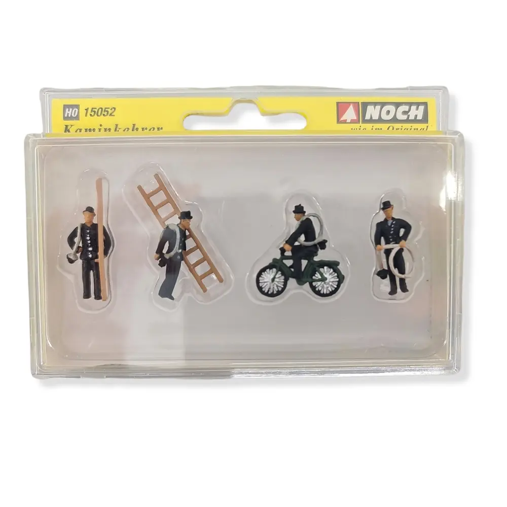 Lot de 4 ramoneurs au travail avec accessoires NOCH 15052 - HO 1/87 - 2