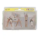 Lot de 4 peintres avec leurs accessoires - Noch 15056 - HO 1/87 - 2