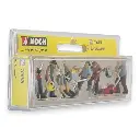 Lot 7 personnages "Entretien du jardin" & accessoires NOCH 15598 HO 1/87 - 2