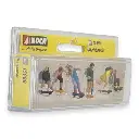 Lot de 6 personnages en skateboard NOCH 15889 - HO : 1/87 - 2