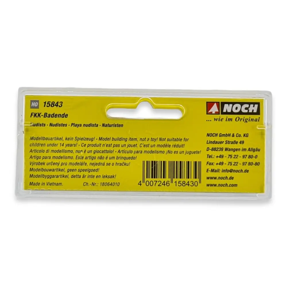 Lot de six figurines miniatures de naturistes NOCH 15843 - HO 1/87 - 3