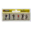 Lot de 6 personnages, ouvriers du bâtiment NOCH 15110 - HO : 1/87 - 2