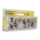 Pack de 6 éclaireurs, 1 sac à dos et 1 feu de camp NOCH 15879 - HO : 1/87ème - 2