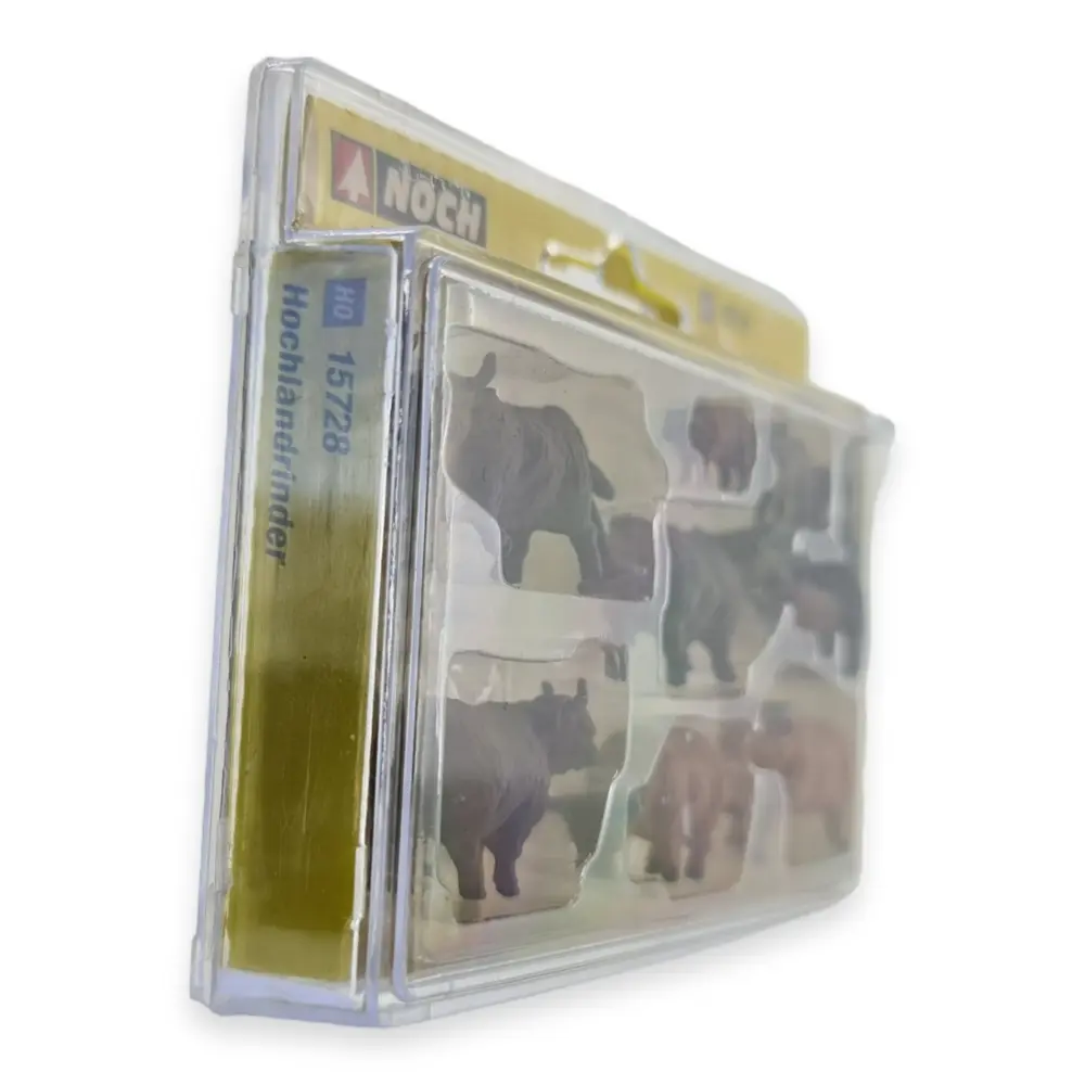 Pack de 9 vaches type Highland NOCH 15728 - HO 1/87 - 2