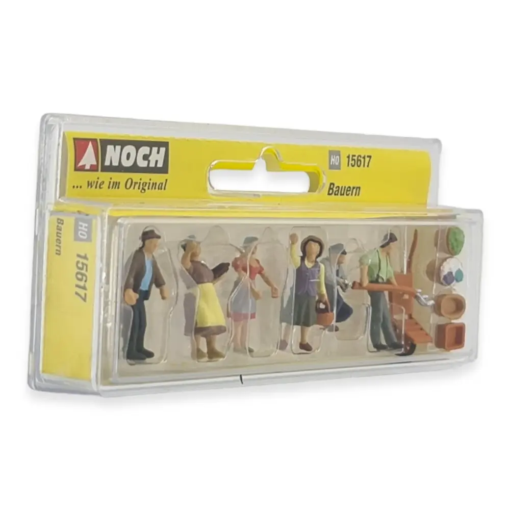 Pack de 6 personnages "Les agriculteurs" avec accessoires NOCH 15617 - HO : 1/87ème - 3