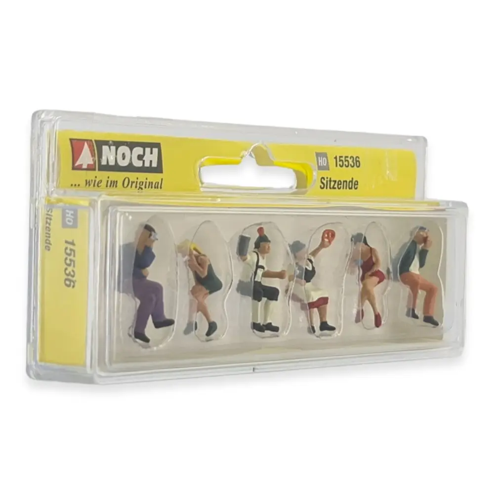 Pack de 6 personnages assis NOCH 15536 - HO : 1/87ème - 2