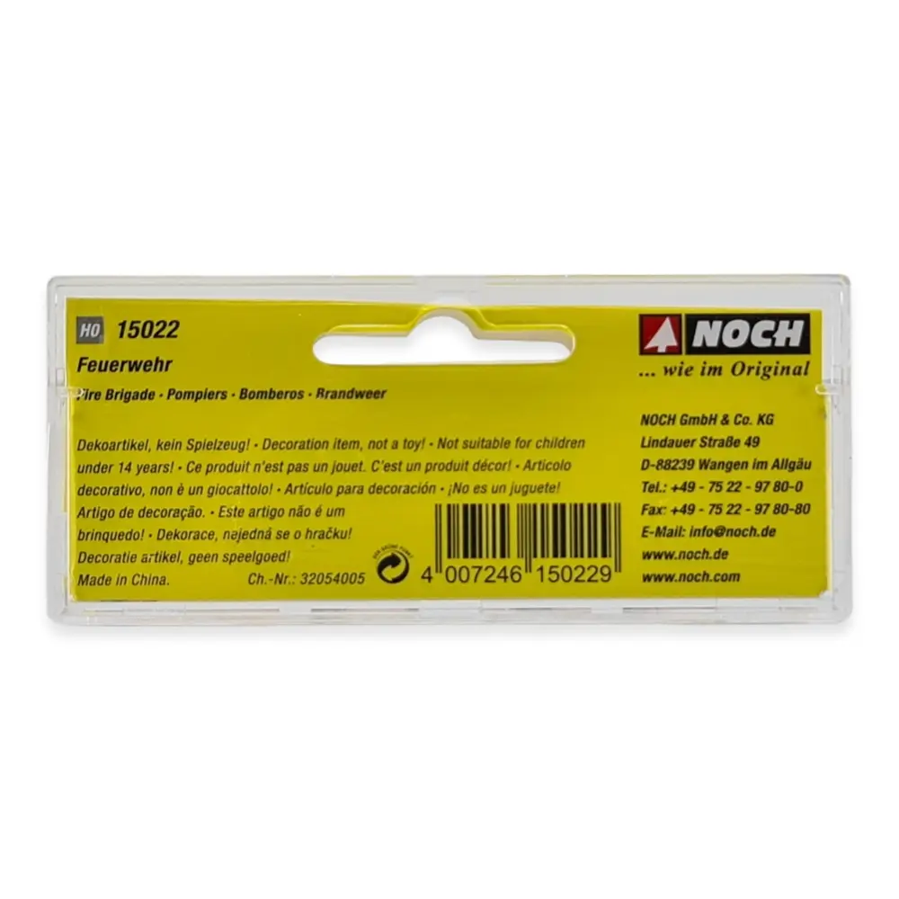 Pack de 5 pompiers avec 2 échelles NOCH 15022 - HO : 1/87ème - 3