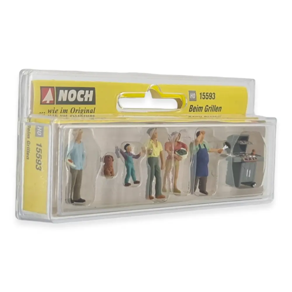 Pack de 5 personnages "Au Barbecue" NOCH 15593 - HO : 1/87ème - 3
