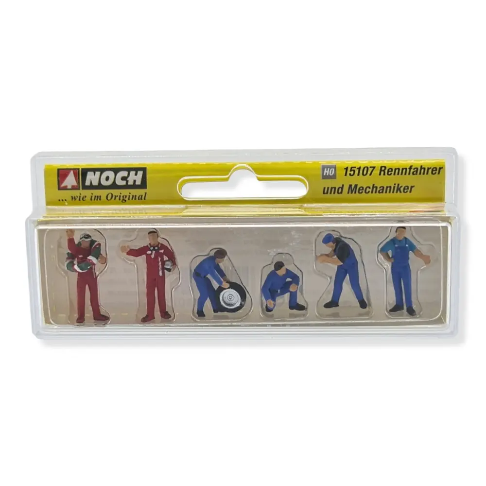 Lot de 6 mécaniciens de course NOCH 15107 - HO 1/87 - 2