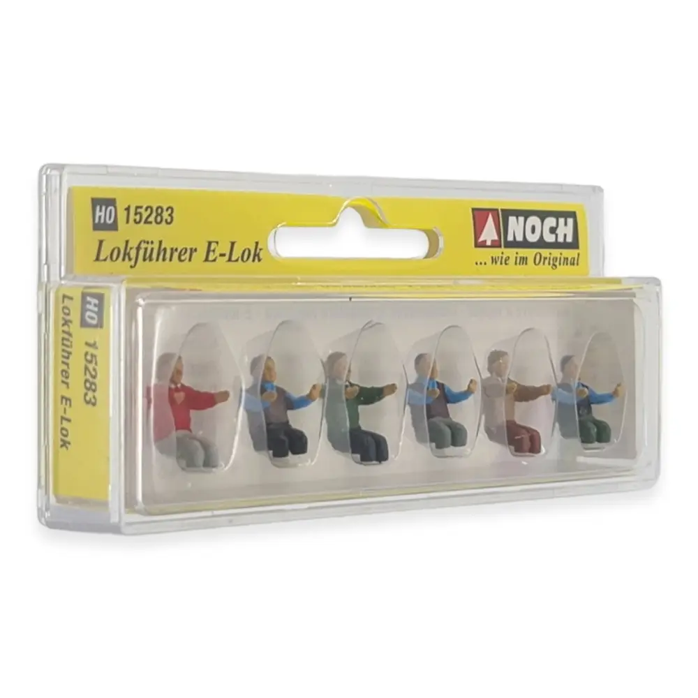 Pack de 6 conducteurs de locomotive assis NOCH 15283 - HO : 1/87ème - 2