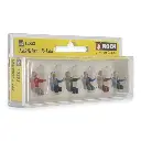 Pack de 6 conducteurs de locomotive assis NOCH 15283 - HO : 1/87ème - 2