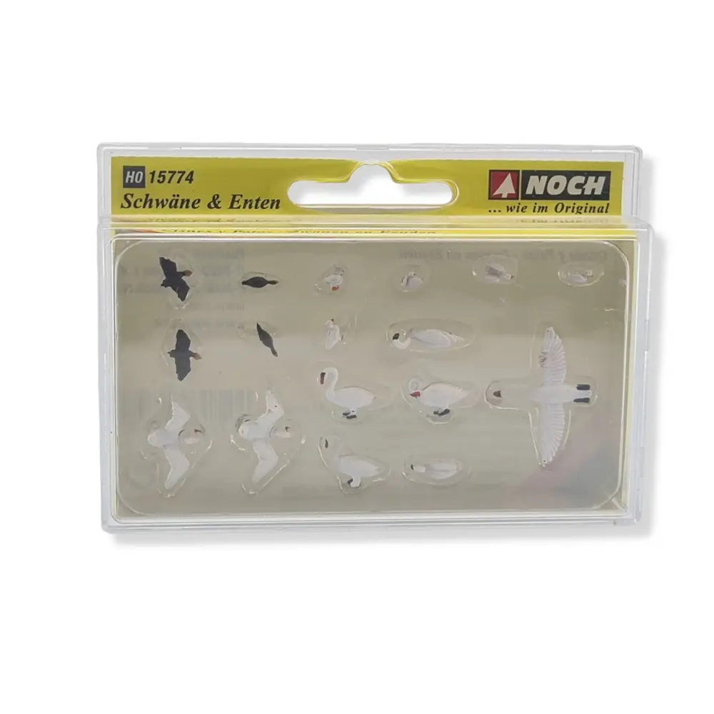 Lot de 17 animaux / Cygnes et canards  Noch 15774 - HO 1:87 - 2