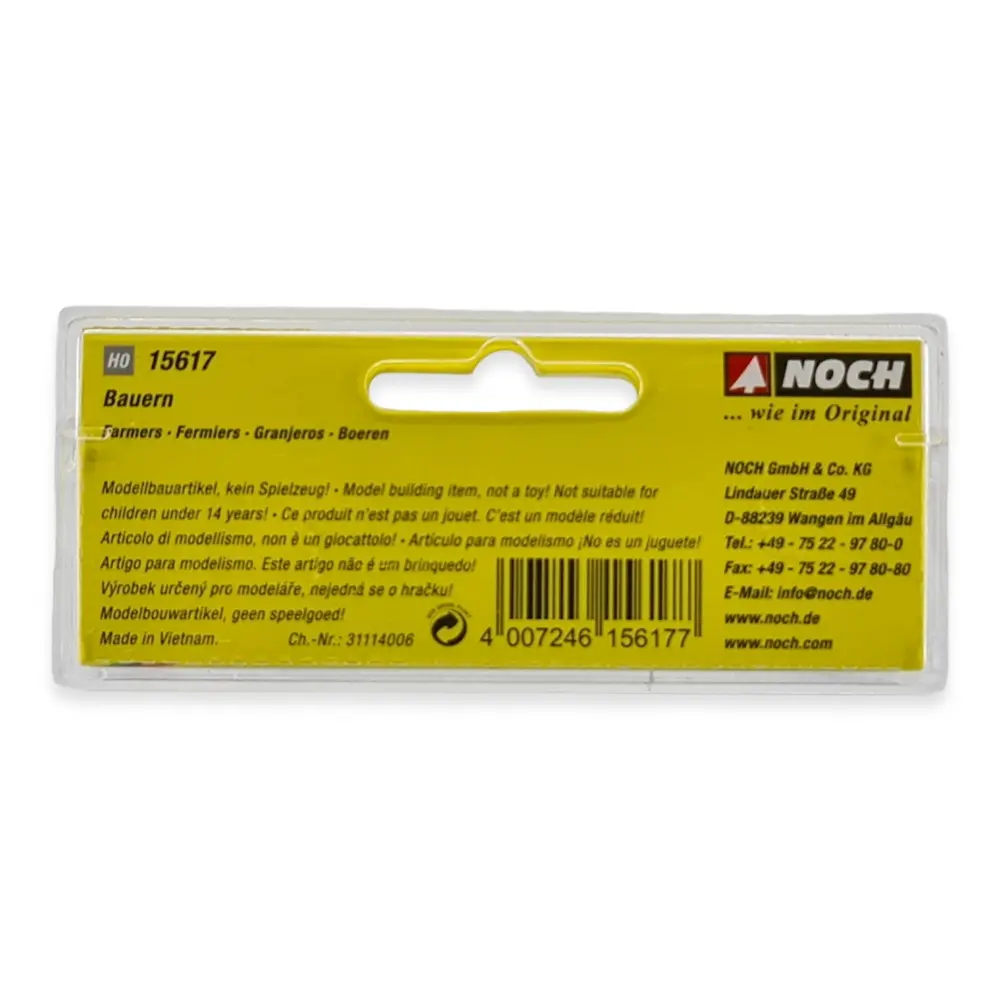 Pack de 6 personnages "Les agriculteurs" avec accessoires NOCH 15617 - HO : 1/87ème - 2
