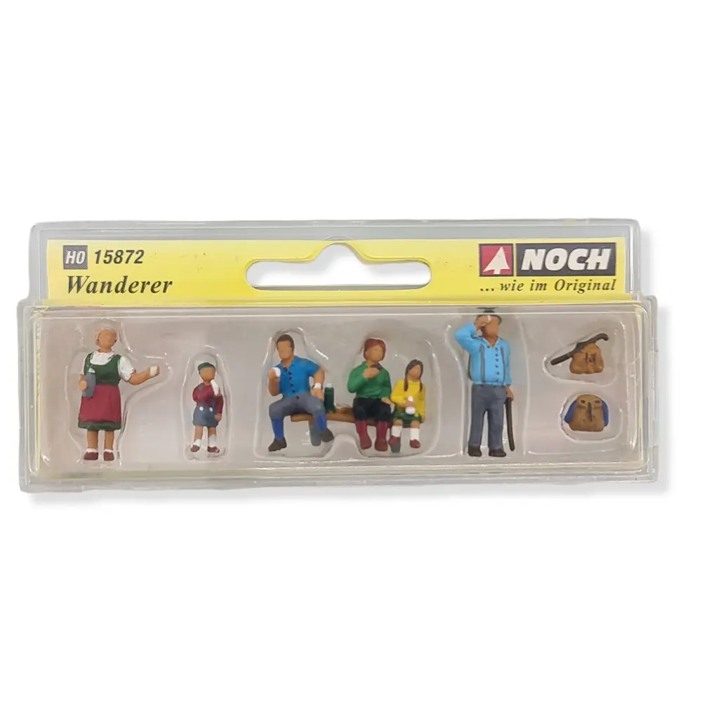 Lot de 6 randonneurs avec deux sacs à dos - NOCH 15872 - HO 1/87 - 2
